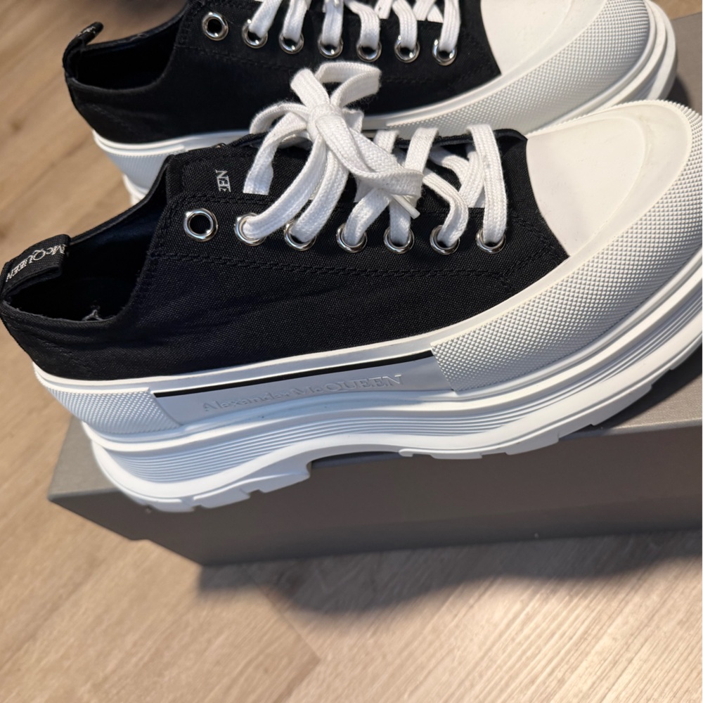 Alexander McQueen Monochrome Canvas Sneakers